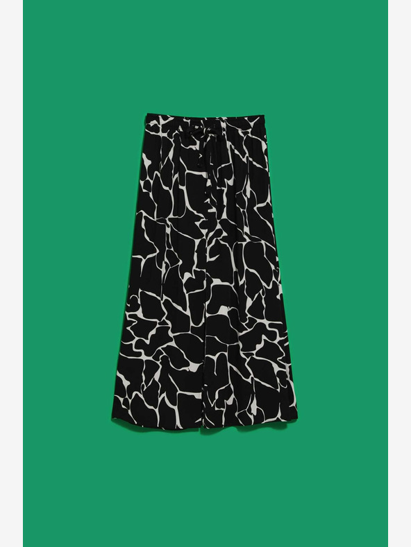 Moodo Bílo-černá dámská vzorovaná sukně Moodo