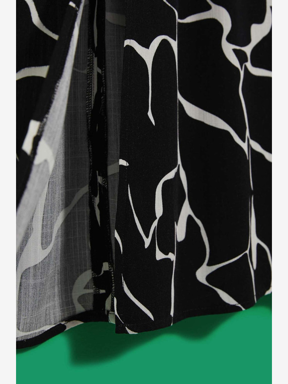 Moodo Bílo-černá dámská vzorovaná sukně Moodo