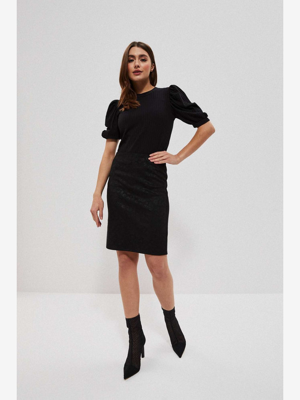 Moodo Černá dámská květovaná sukně Moodo