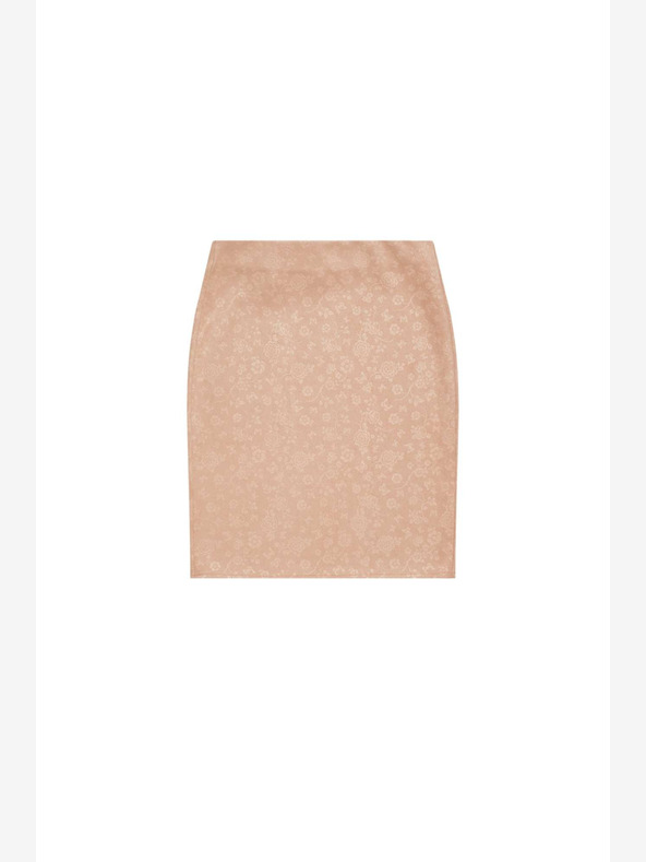 Moodo Béžová dámská květovaná sukně Moodo