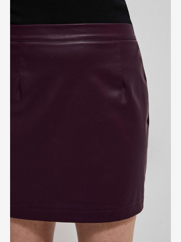 Moodo Vínová dámská koženková sukně Moodo