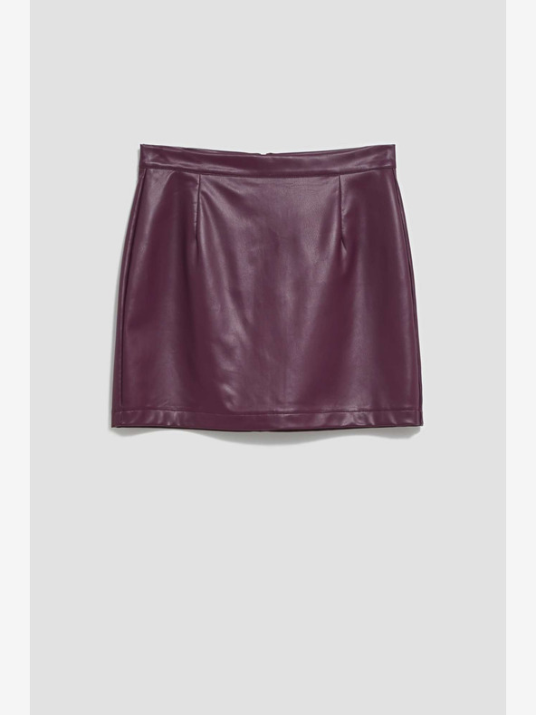 Moodo Vínová dámská koženková sukně Moodo