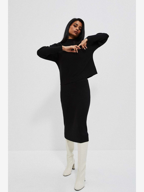 Moodo Černá dámská sukně Moodo