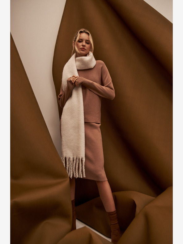 Moodo Hnědá dámská sukně Moodo