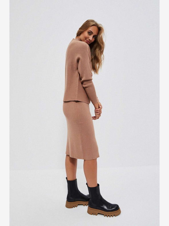 Moodo Hnědá dámská sukně Moodo