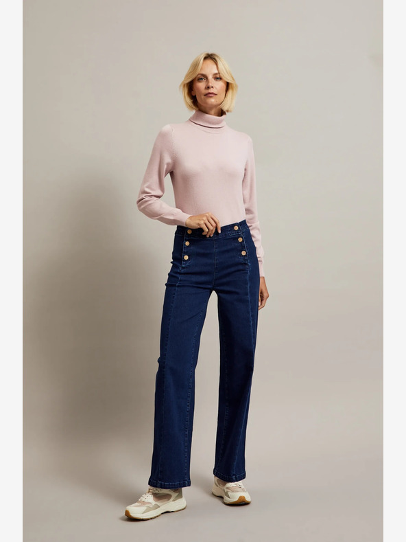 Moodo Světle růžový dámský rolák Moodo