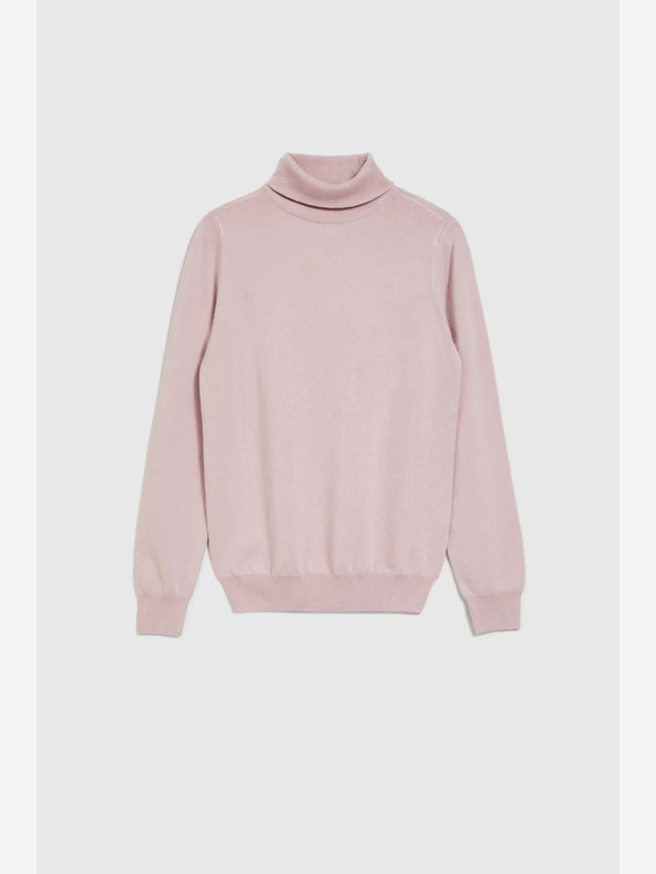 Moodo Světle růžový dámský rolák Moodo