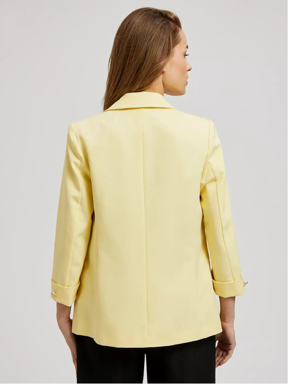 Moodo Žluté sako s 3/4 rukávy Moodo