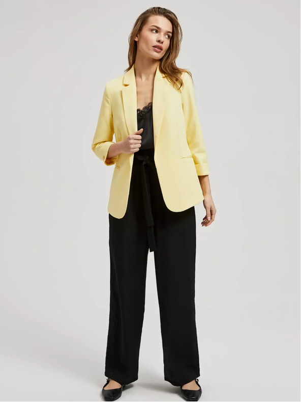 Moodo Žluté sako s 3/4 rukávy Moodo