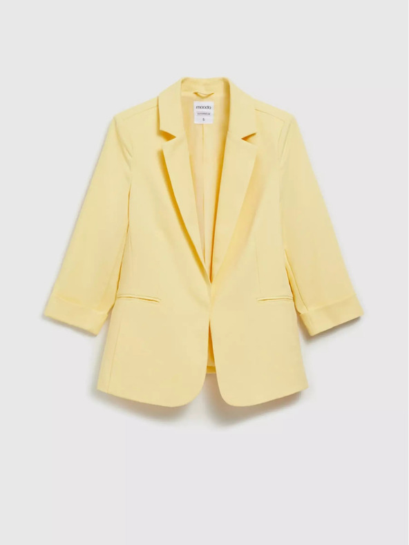 Moodo Žluté sako s 3/4 rukávy Moodo