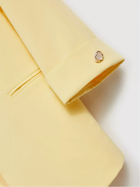 Moodo Žluté sako s 3/4 rukávy Moodo