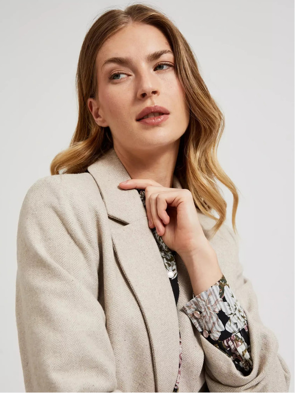 Moodo Béžové dámské sako Moodo