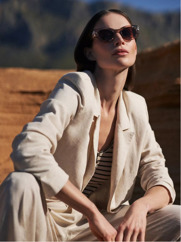 Moodo Béžové dámské sako Moodo