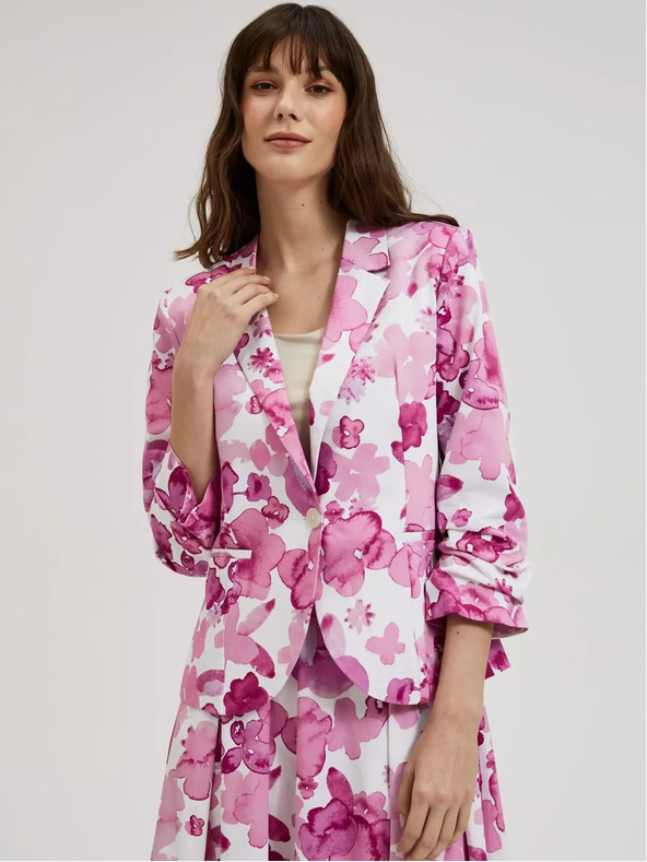 Moodo Růžové vzorované sako Moodo