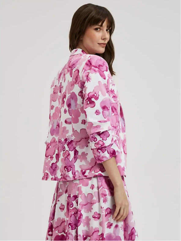 Moodo Růžové vzorované sako Moodo