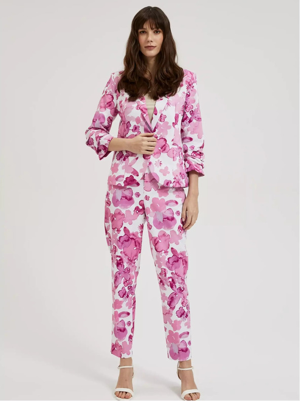 Moodo Růžové vzorované sako Moodo