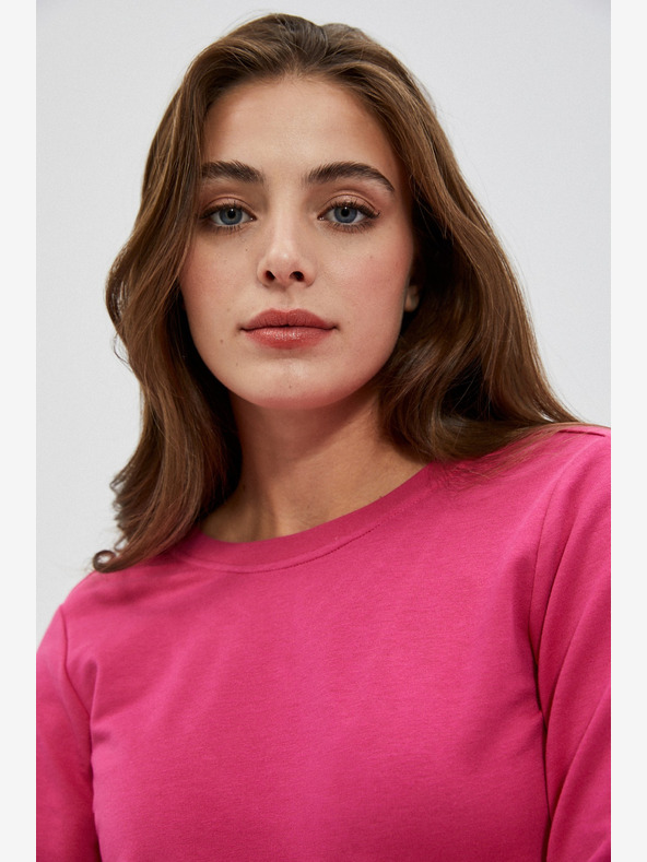 Moodo Růžová dámská mikina Moodo