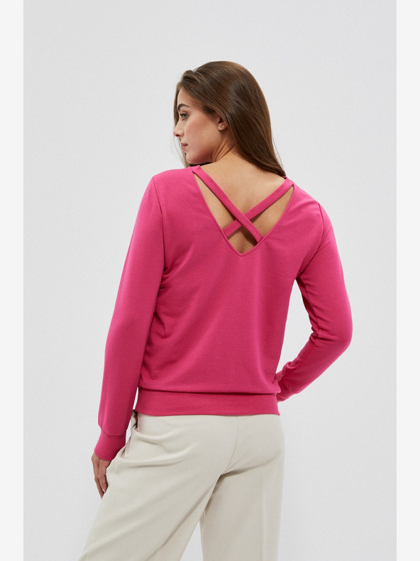 Moodo Růžová dámská mikina Moodo