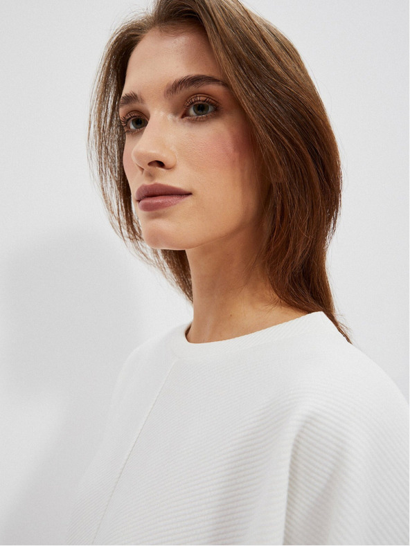 Moodo Bílá dámská mikina Moodo