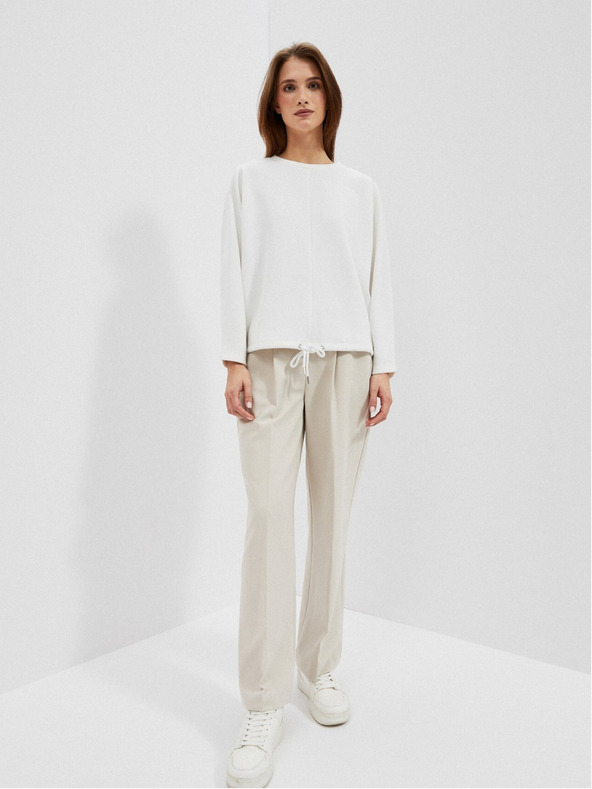 Moodo Bílá dámská mikina Moodo