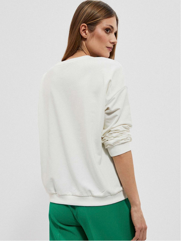 Moodo Bílá dámská mikina Moodo