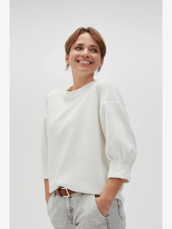 Moodo Bílá dámská mikina Moodo