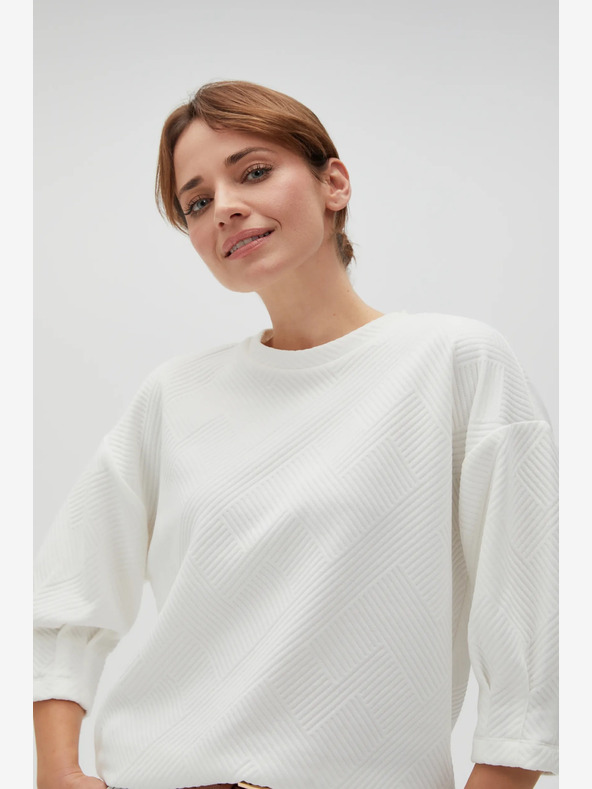 Moodo Bílá dámská mikina Moodo