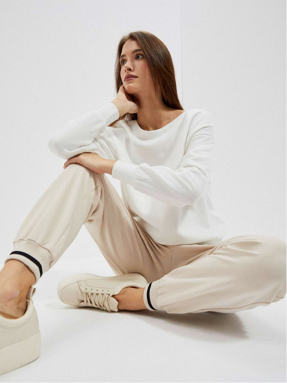 Moodo Bílá dámská mikina Moodo