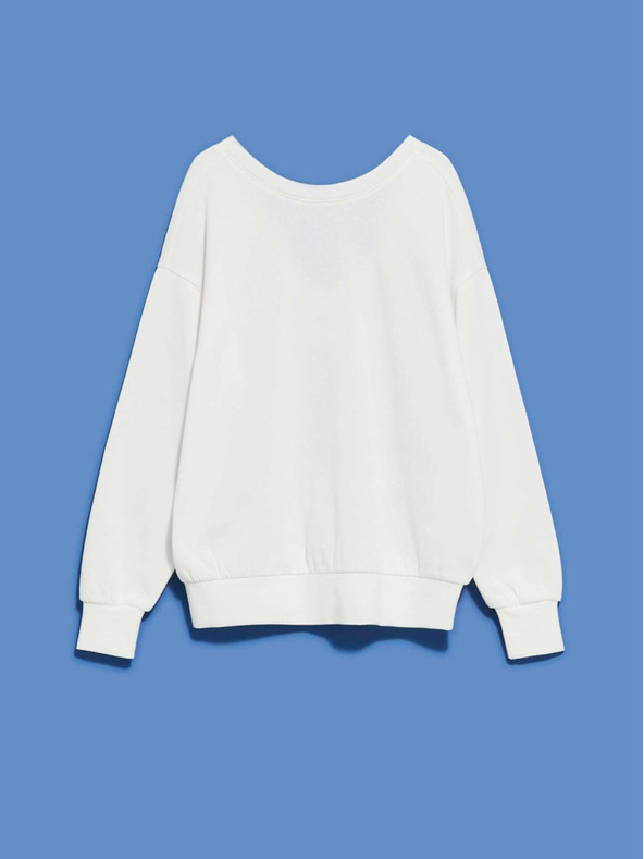 Moodo Bílá dámská mikina Moodo