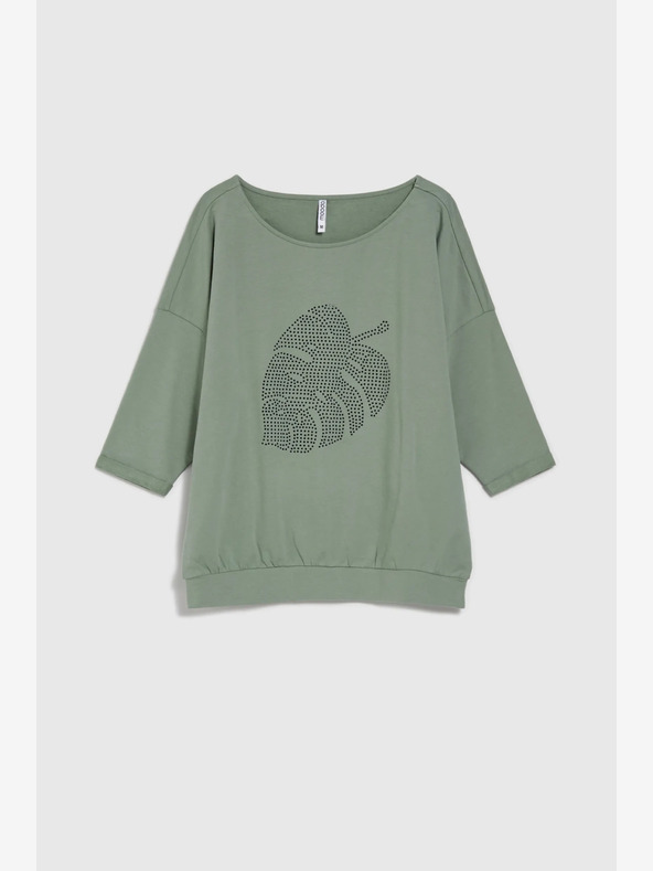 Moodo Zelená dámská mikina Moodo