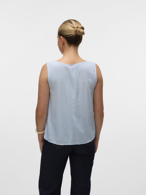 Vero Moda Bílo-modrá dámská pruhovaná halenka Vero Moda