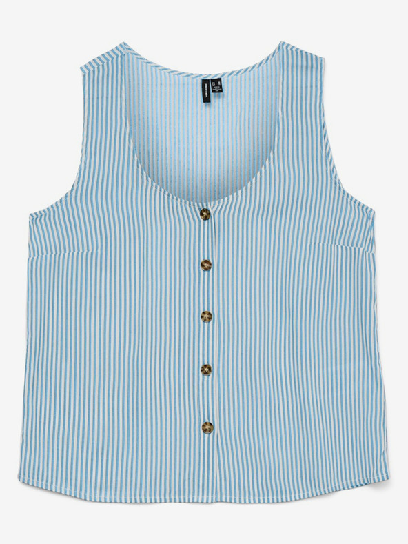 Vero Moda Bílo-modrá dámská pruhovaná halenka Vero Moda