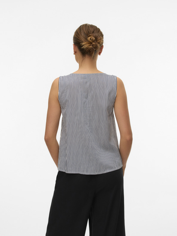Vero Moda Bílo-modrá dámská pruhovaná halenka Vero Moda