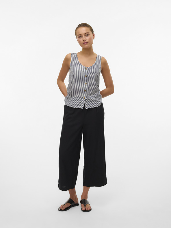 Vero Moda Bílo-modrá dámská pruhovaná halenka Vero Moda