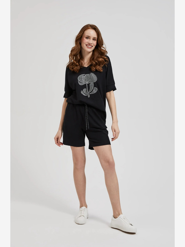 Moodo Černé dámské kraťasy Moodo