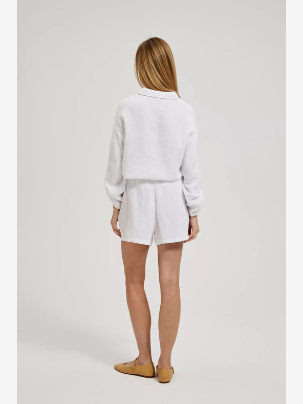 Moodo Bílé dámské kraťasy Moodo