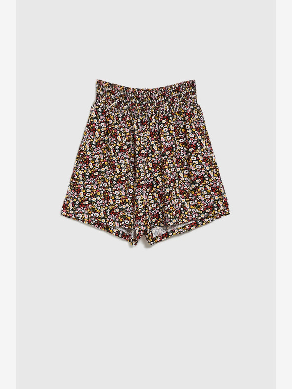 Moodo Černé dámské květované kraťasy Moodo