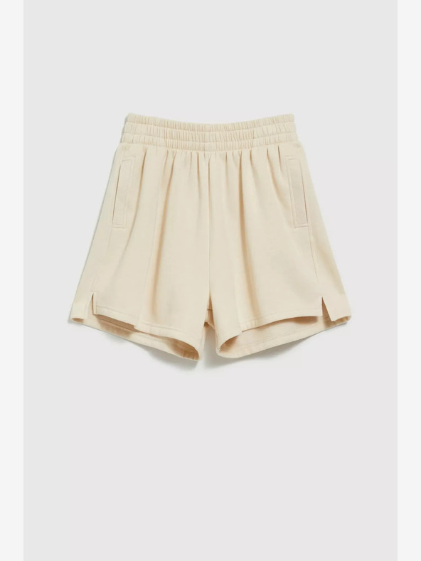 Moodo Béžové dámské teplákové kraťasy Moodo