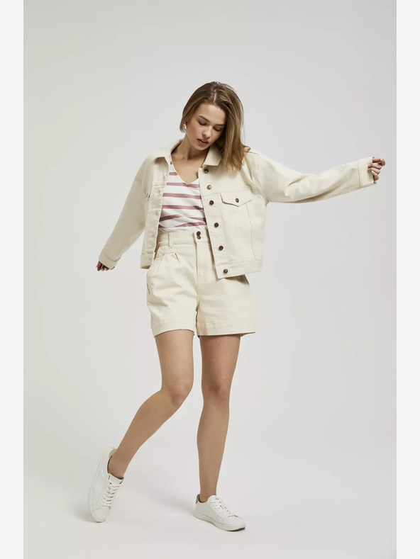 Moodo Béžové dámské kraťasy Moodo