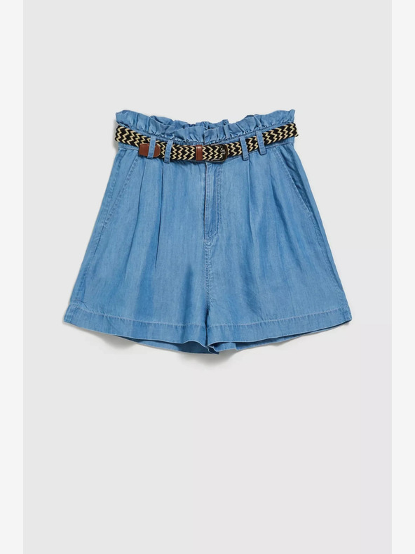 Moodo Modré dámské džínové kraťasy Moodo