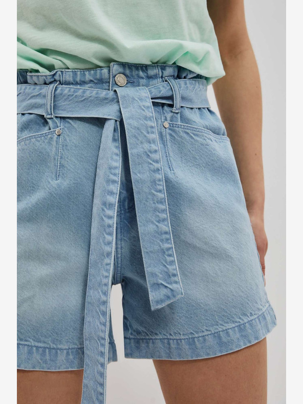 Moodo Modré dámské džínové kraťasy Moodo