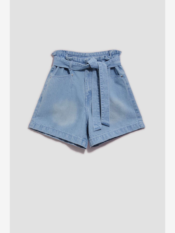 Moodo Modré dámské džínové kraťasy Moodo