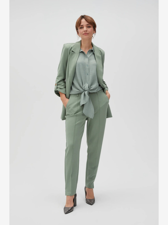 Moodo Zelené dámské kalhoty Moodo