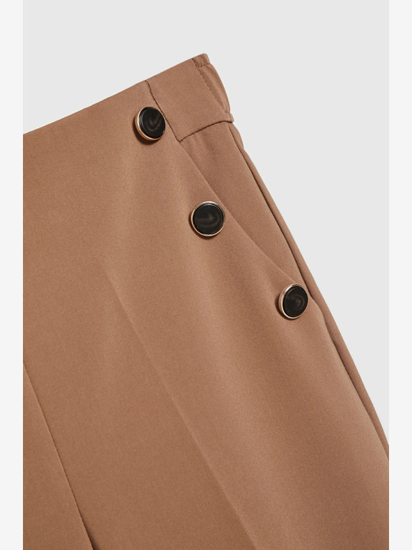 Moodo Hnědé dámské kalhoty Moodo