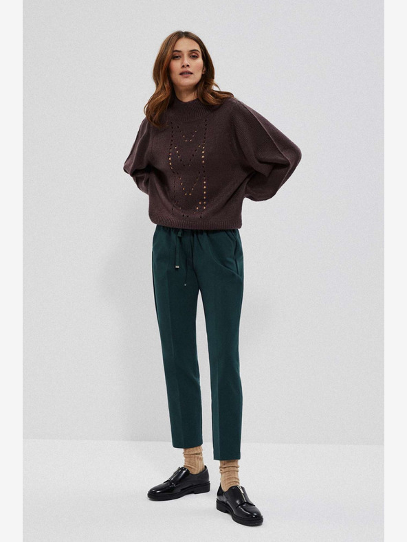 Moodo Zelené dámské kalhoty Moodo