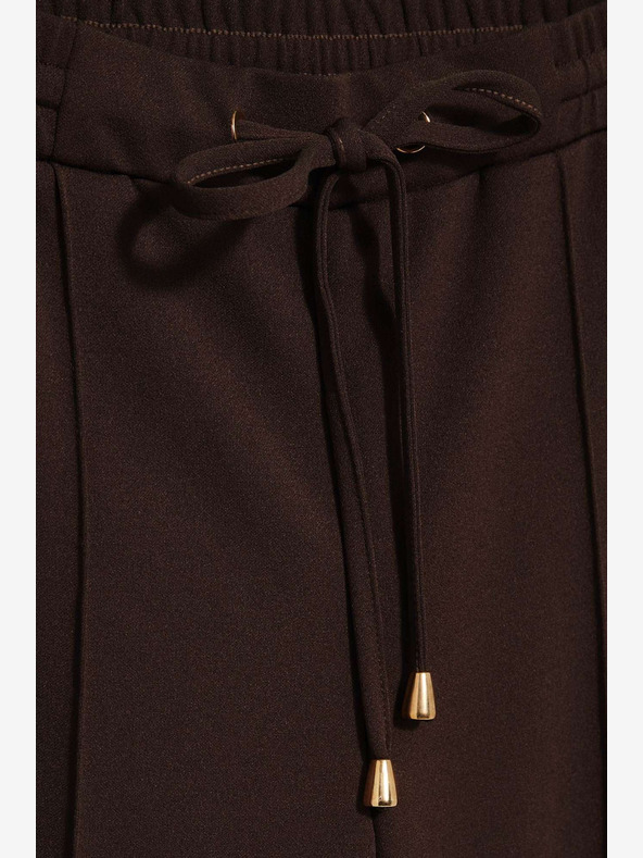 Moodo Hnědé dámské kalhoty Moodo