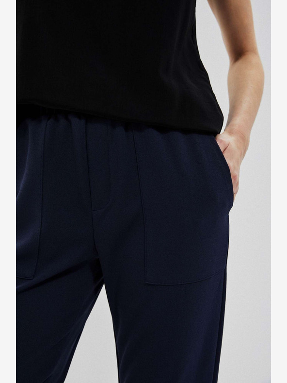 Moodo Tmavě modré dámské kalhoty Moodo