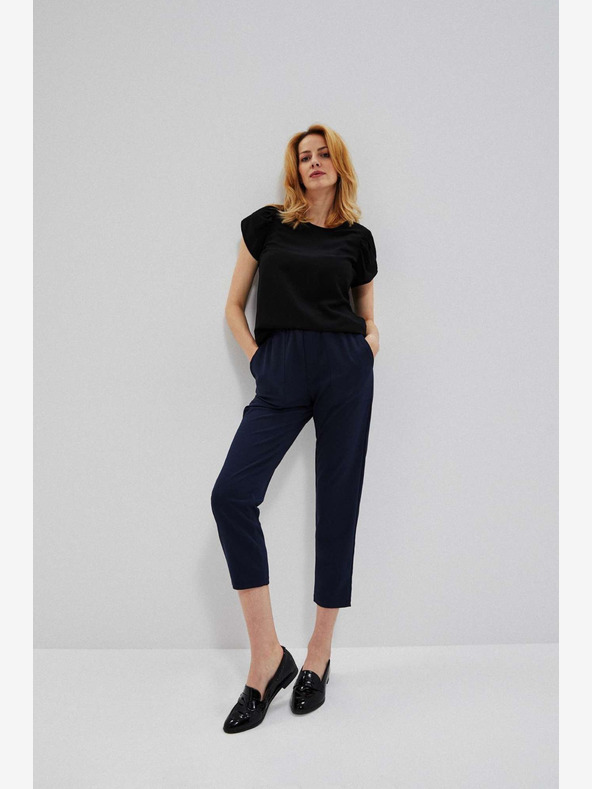 Moodo Tmavě modré dámské kalhoty Moodo