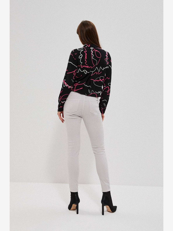 Moodo Světle šedé dámské kalhoty Moodo