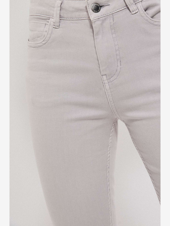 Moodo Světle šedé dámské kalhoty Moodo